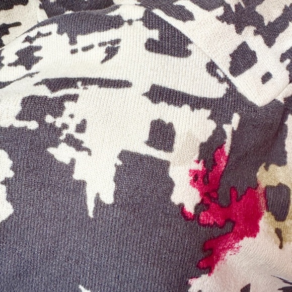 ODDY Top Sweater Womens Sz Large Knit Pullover Black and White Geometric design - Picture 5 of 12